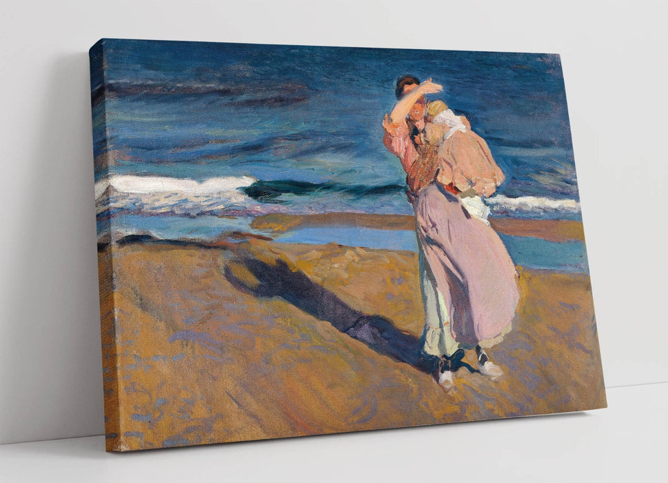 JOAQUIN SOROLLA, FISHERWOMAN WITH HER SON -CANVAS WALL ARTWORK PIC PRINT