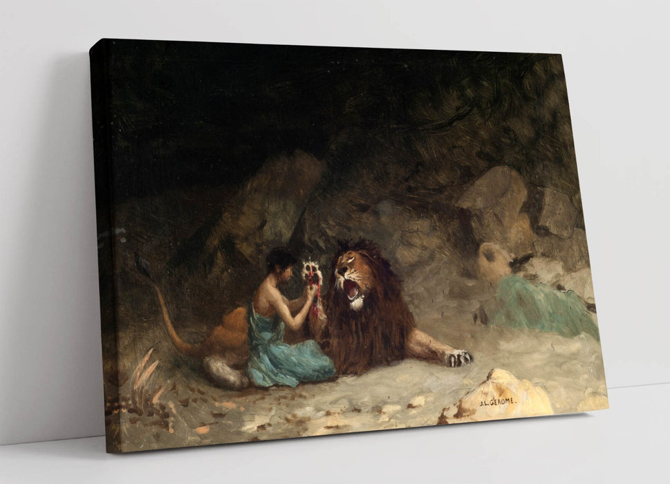 JEAN-LEON GEROME, ANDROCLES -CANVAS WALL ARTWORK PIC PRINT
