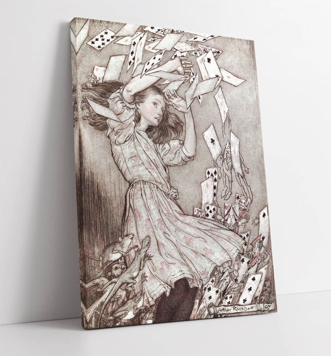 LEWIS CARROLL, ALICE'S ADVENTURES IN WONDERLAND -CANVAS WALL ART PICTURE PRINT