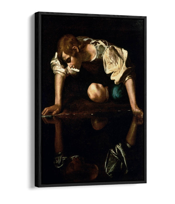 CARAVAGGIO, NARCISSUS -FLOAT EFFECT CANVAS WALL ART PRINT