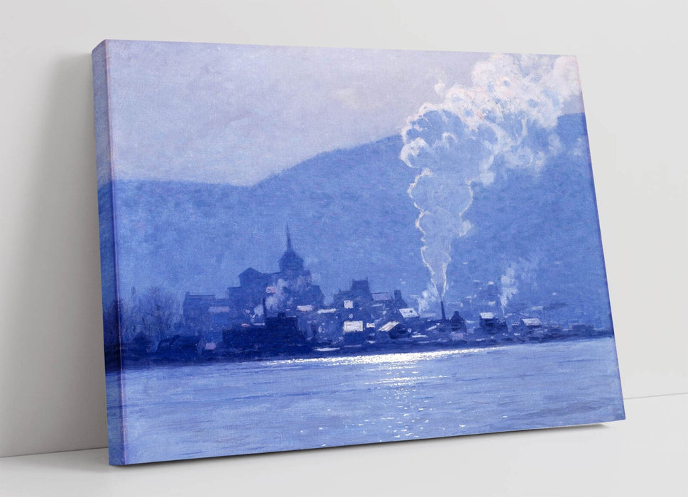 L. BIRGE HARRISON, A PUFF OF STEAM -CANVAS WALL ARTWORK PIC PRINT
