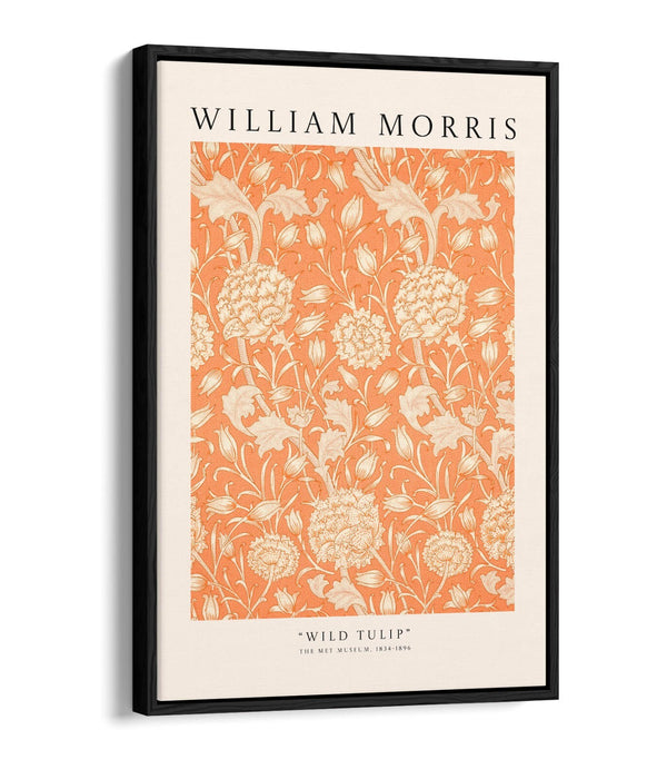 WILLIAM MORRIS 'WILD TULIP' FLORAL HOME DECOR FLOAT EFFECT CANVAS ART PRINT