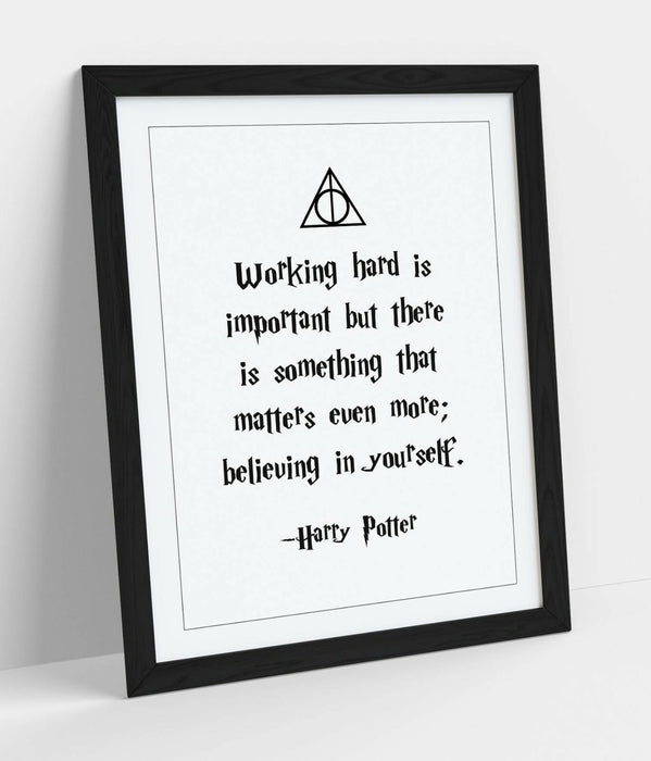 INSPIRATIONAL MOTIVATIONAL HARRY POTTER QUOTE -FRAMED WALL ART PICTURE PRINT