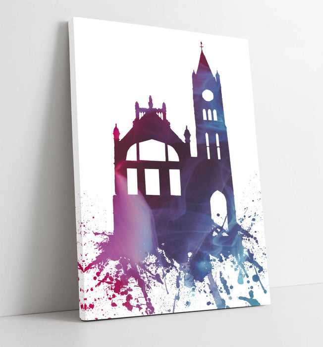 DERRY CITY GUILDHALL SPLASH ART -CANVAS WALL ART PRINT ARTWORK DEEP FRAME