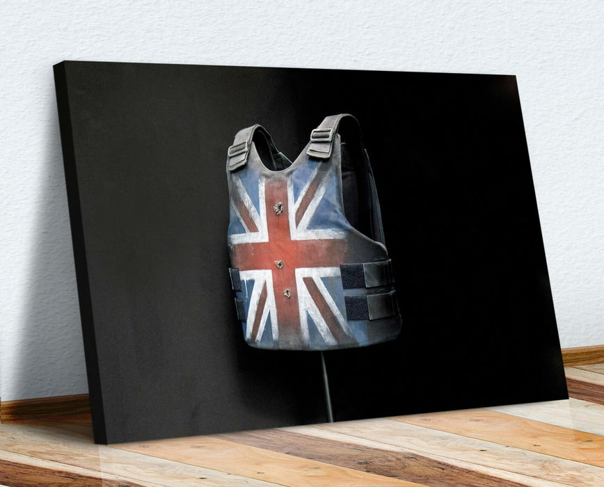 BANKSY STORMZY STAB VEST UNION JACK CANVAS WALL ART PRINT ARTWORK GRAFFITI