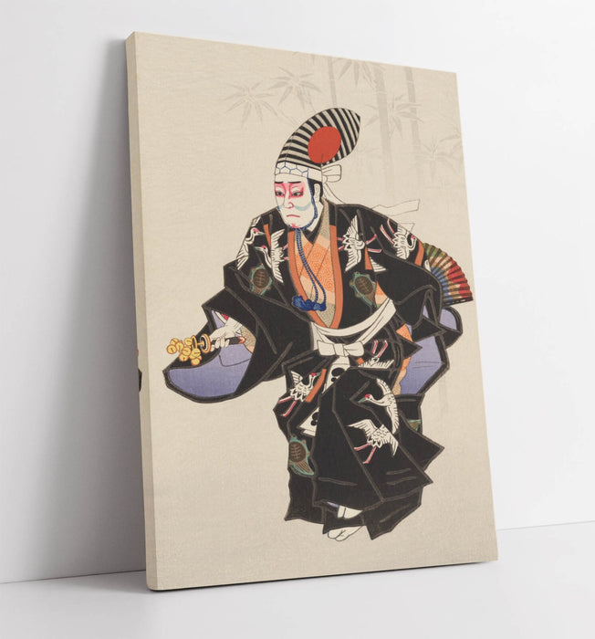 NATORI SHUNSEN, A SANBASO DANCER -CANVAS WALL ARTWORK PICTURE PRINT