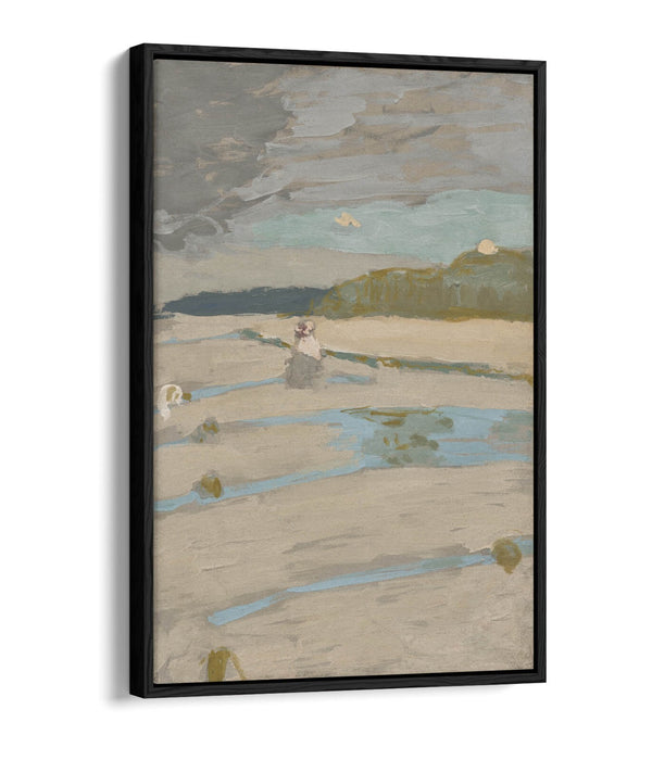 EDOUARD VUILLARD, BEACH AT SAINT-JACUT -FLOAT EFFECT CANVAS WALL ART PRINT