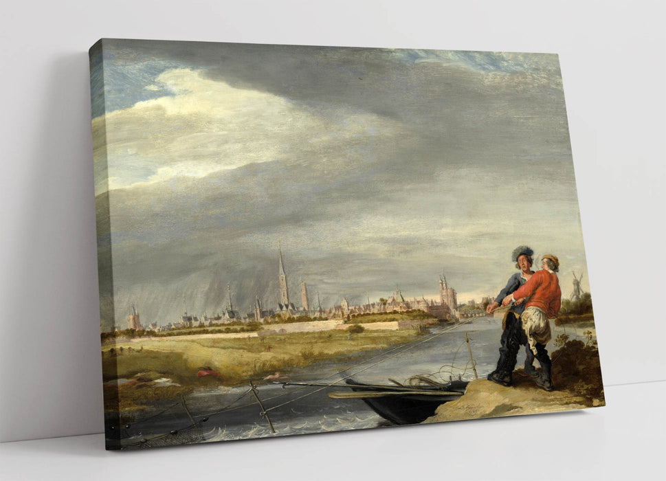 DIRK HARDENSTEIN, HAULING THE NET -CANVAS WALL ARTWORK PIC PRINT