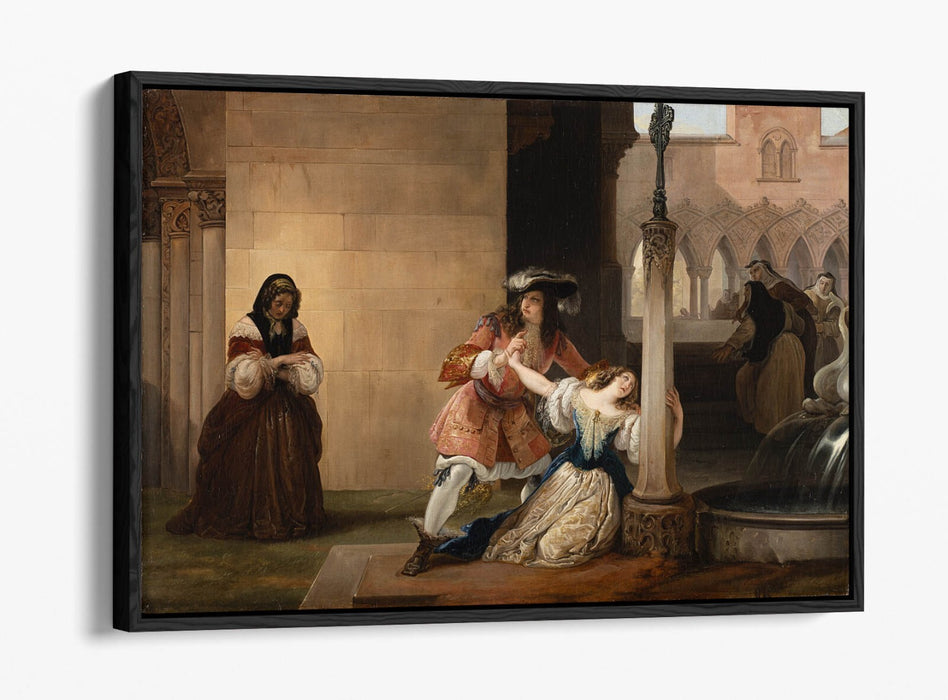 FRANCESCO HAYEZ, LOUIS XIV LOUISE DE LA VALLIERE -FLOAT EFFECT CANVAS ART PRINT