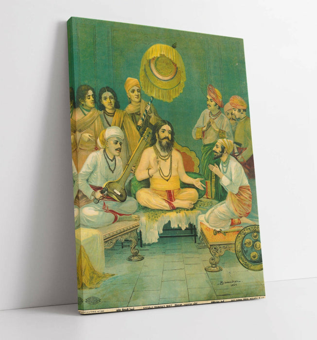 DHURANDHAR, SHIVAJI RAMDAS BHET -CANVAS WALL ART PRINT ARTWORK- INDIAN PAINTING