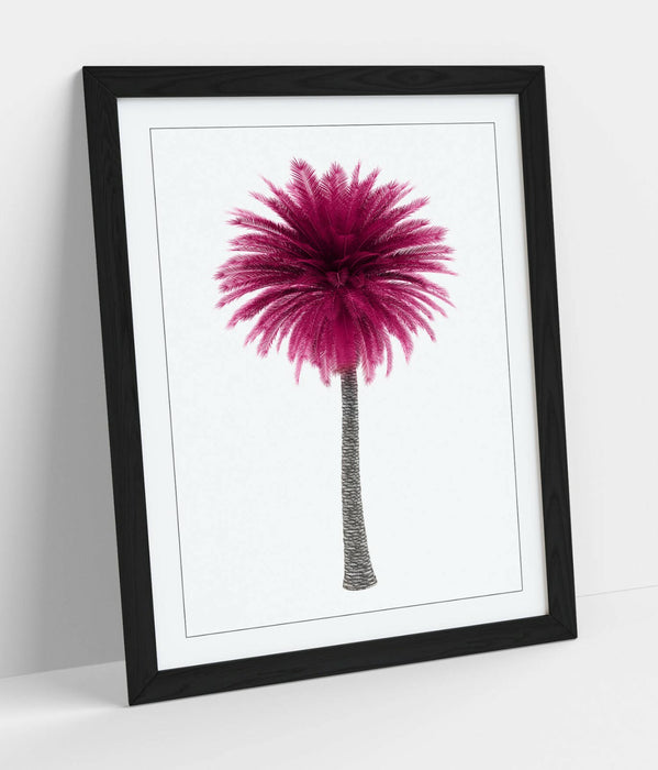PINK PALM TREE -ART FRAMED POSTER PICTURE PRINT ARTWORK-