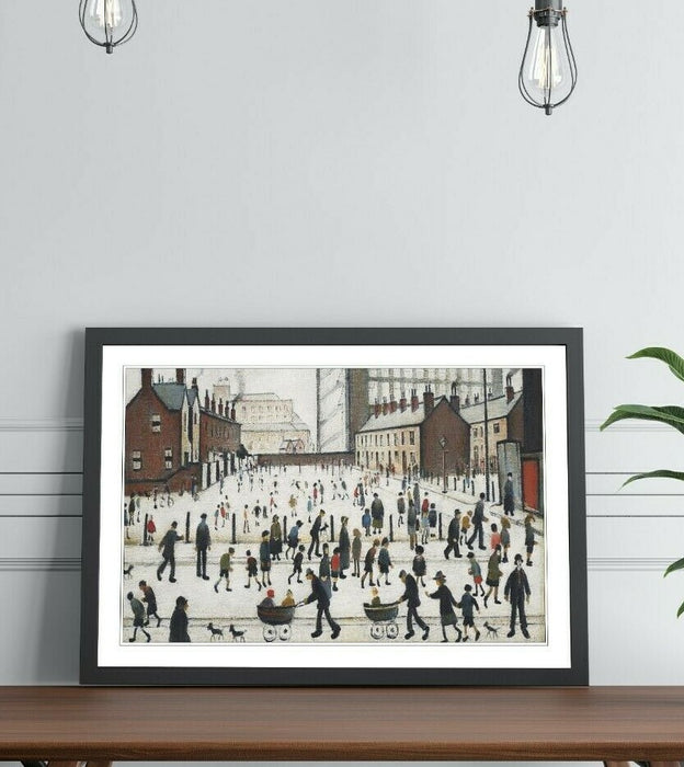 Winter in Pendlebury FRAMED WALL ART PRINT ARTWORK PAINTING LS Lowry Style