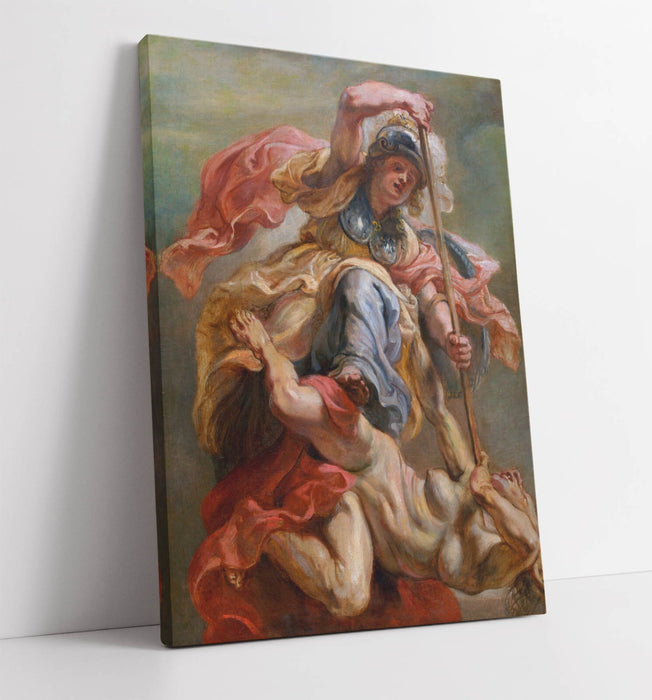 PETER PAUL RUBENS, MINERVA SLAYING DISCORD -CANVAS WALL ARTWORK PIC PRINT