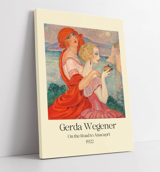 GERDA WEGENER, ROAD TO ANACAPRI POSTER -CANVAS WALL ART ARTWORK PAINTING PRINT