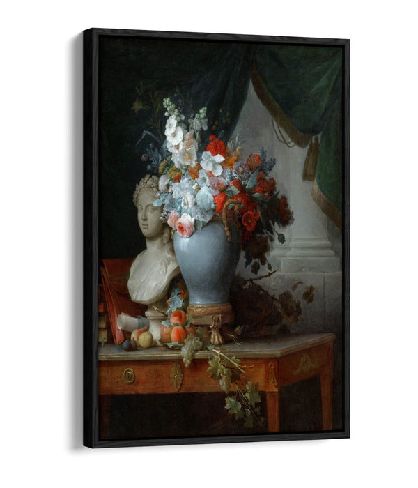 ANNE VALLAYER COSTER, FLOWERS IN A VASE -FLOAT EFFECT CANVAS WALL ART PIC PRINT