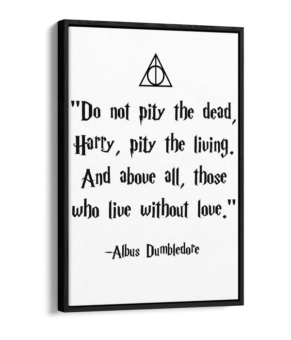 HARRY POTTER, ALBUS DUMBLEDORE INSPIRATION QUOTE -FLOAT EFFECT CANVAS ART PRINT