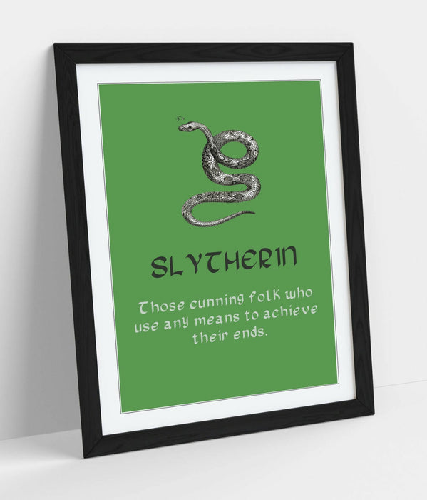 HARRY POTTER SLYTHERIN QUOTE SLOGAN HOGWARTS -FRAMED WALL ART PICTURE PRINT