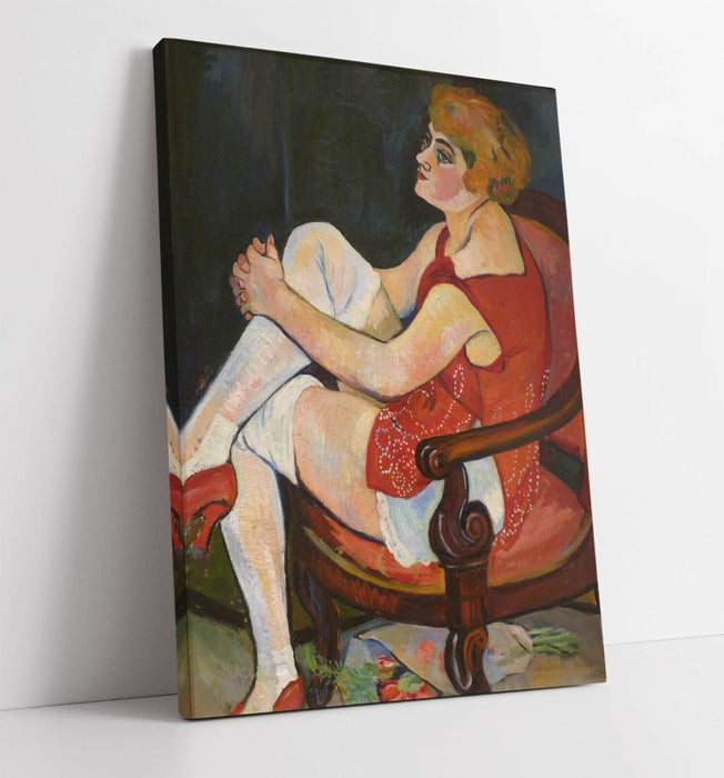 SUZANNE VALADON, WOMAN IN WHITE STOCKINGS -CANVAS WALL ART PICTURE PRINT ARTWORK