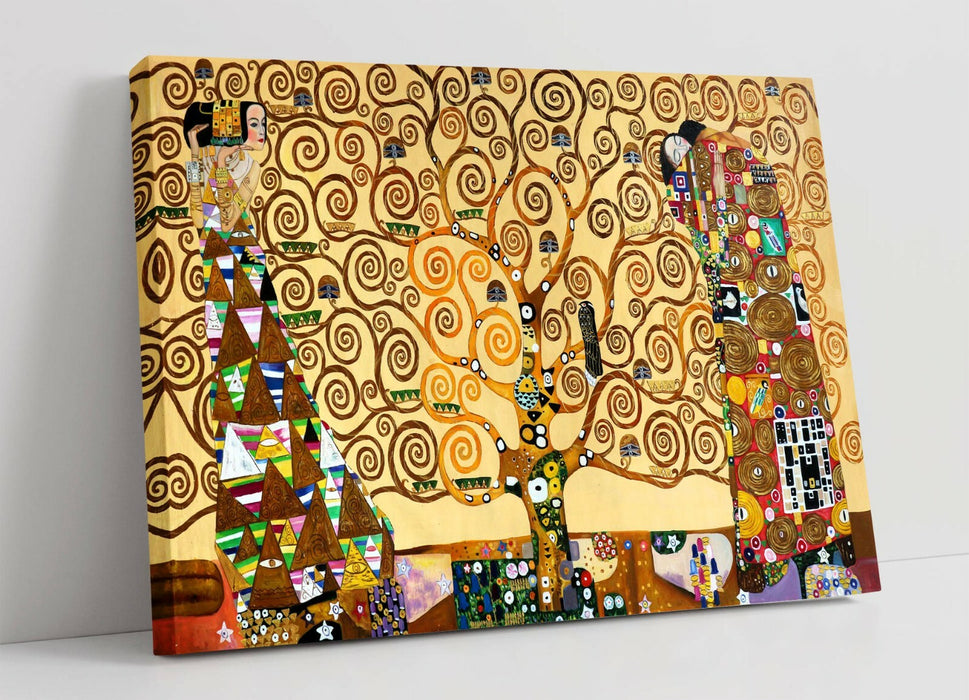GUSTAV KLIMT, THE TREE OF LIFE -CANVAS WALL ART 30MM DEEP FRAMED PRINT