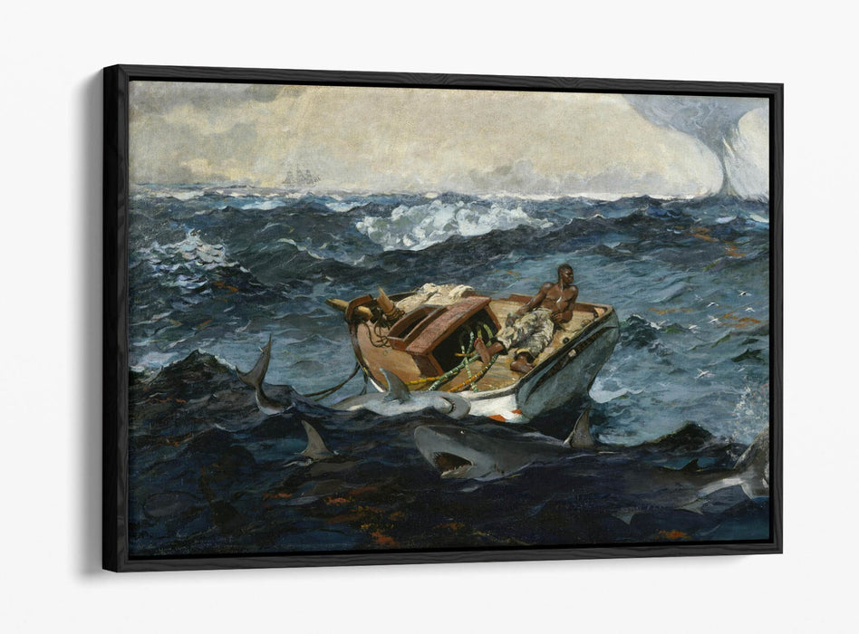 WINSLOW HOMER, THE GULF STREAM -FLOAT EFFECT CANVAS WALL ART PRINT