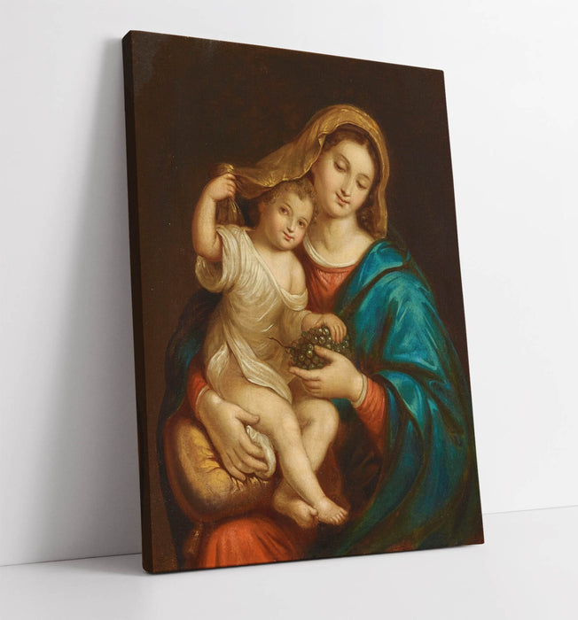 FRANCESCO ALBERI, MADONNA WITH CHILD -CANVAS WALL ARTWORK PICTURE PRINT