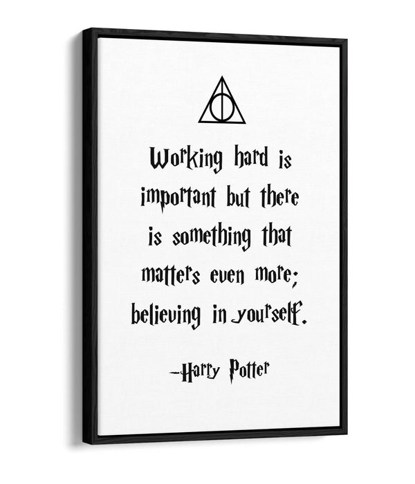 INSPIRATIONAL HARRY POTTER QUOTE SLOGAN -FLOAT EFFECT CANVAS WALL ART PRINT
