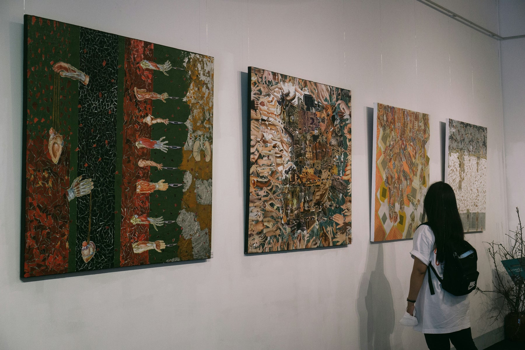 gallery wrapped canvases on display