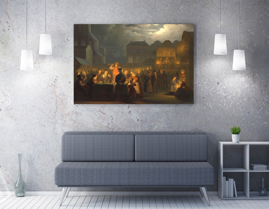 PETRUS VAN SCHENDEL, AT THE FAIR -CANVAS WALL ARTWORK PIC PRINT