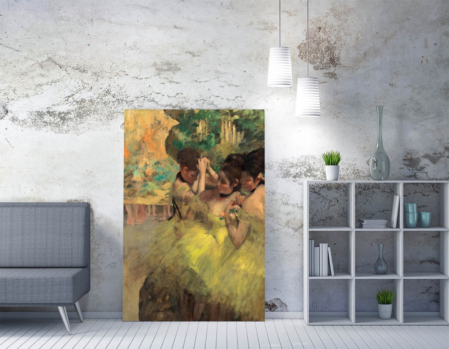EDGAR DEGAS, YELLOW DANCERS -CANVAS WALL ARTWORK PICTURE PRINT