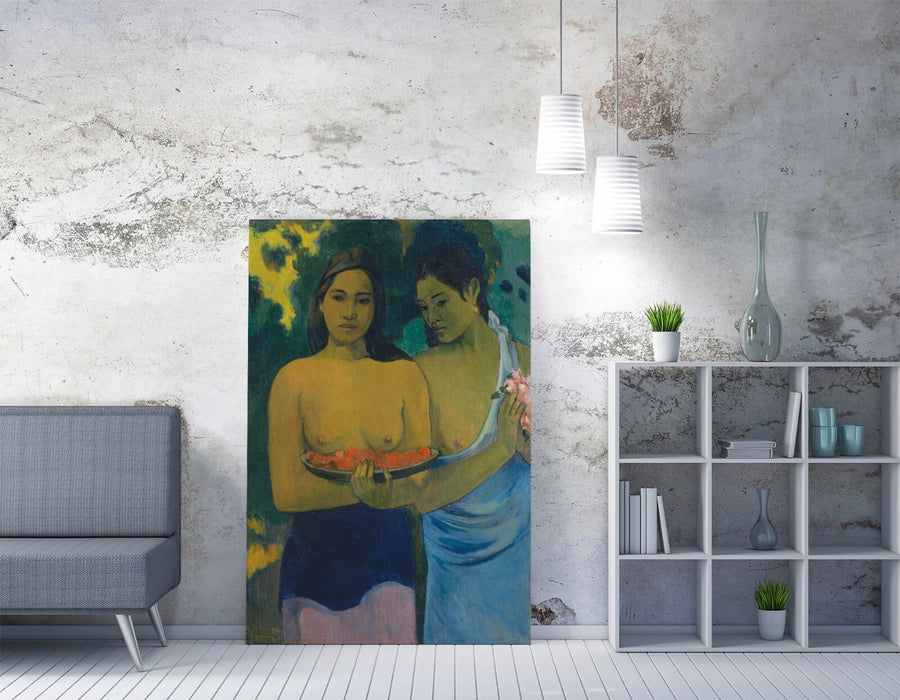 Two Tahitian Women CANVAS WALL ART ARTWORK FRAMED PRINT Paul Gauguin