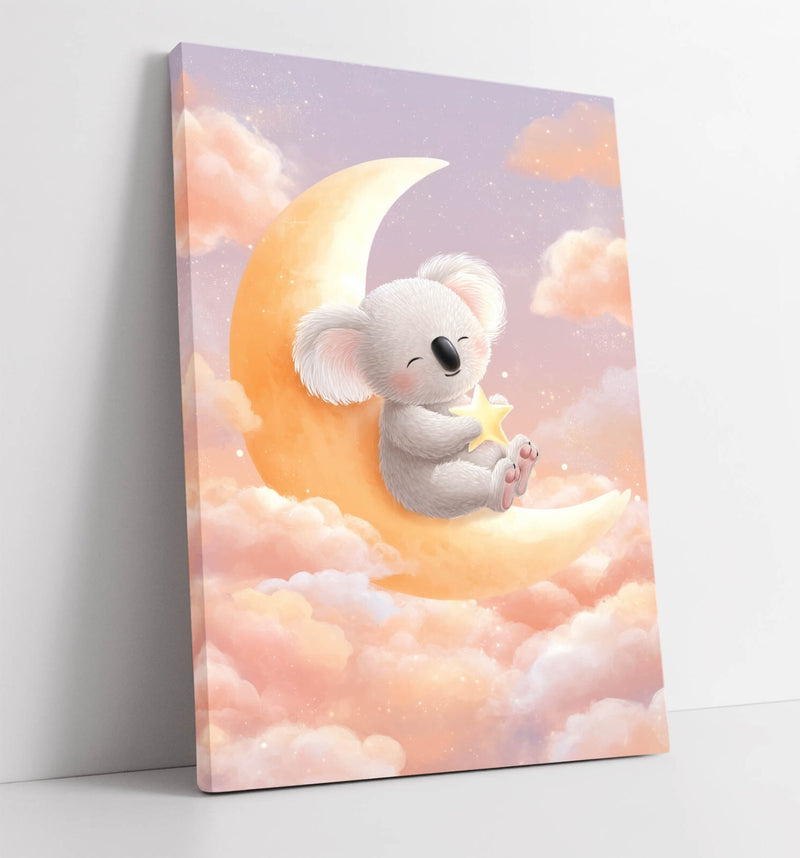 Baby Koala Canvas Art – Cute Animal Artwork | Kids Bedroom Wall Decor Print