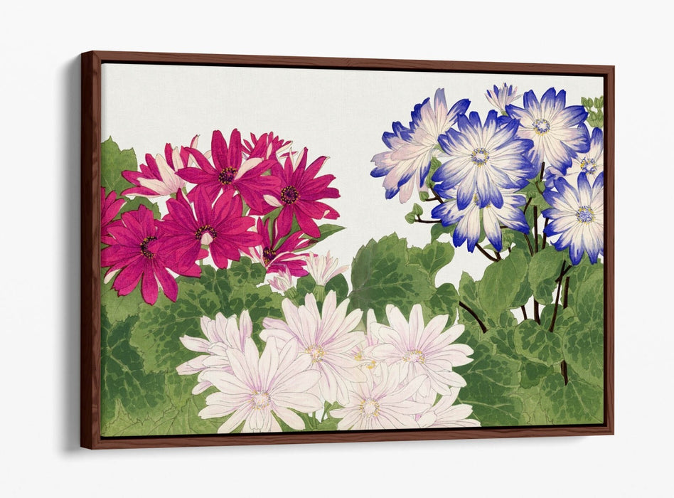 Canvas Wall Art – Vintage Flower Art With Float Effect Premium Frame
