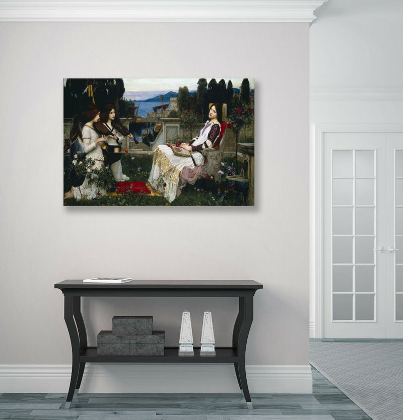 Canvas Wall Art – Framed John William Waterhouse St Cecelia Painting Print with Premium Varnish Finish