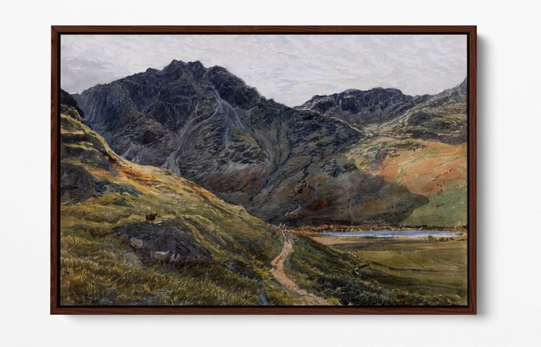 SAMUEL BOUGH, BUTTERMERE AND SCARTH GAP -FLOAT EFFECT CANVAS WALL ART PIC PRINT