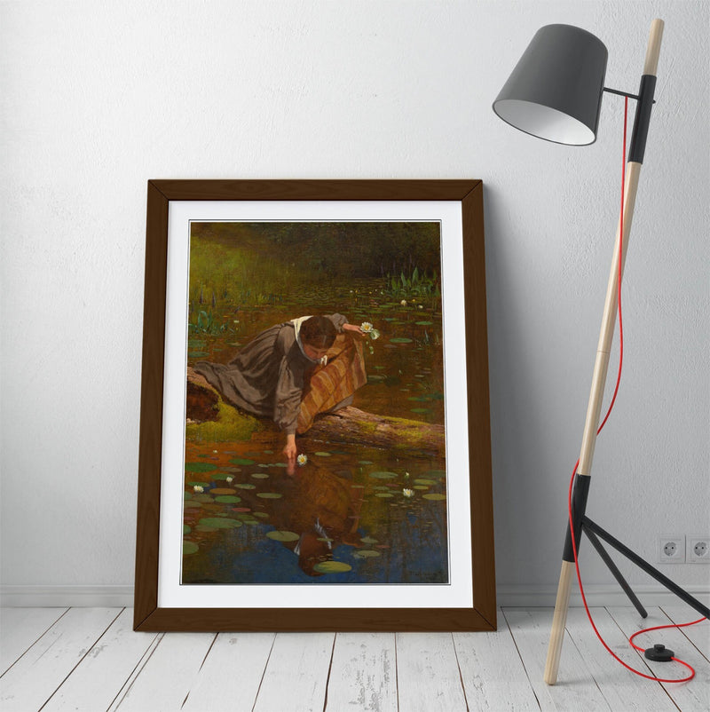 Framed Wall Art - Eastman Johnson Gathering Lilies Print | Handmade UK Frame