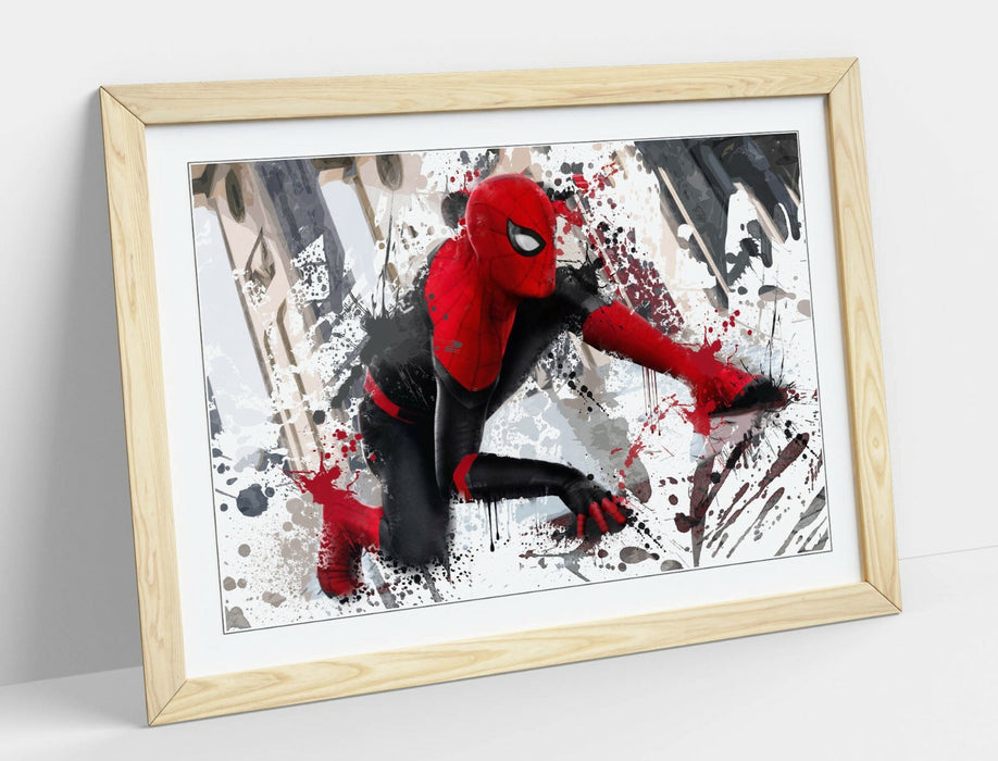 Spiderman Framed Poster - Marvel Superhero Art Print | Handmade UK Frame, Matte Paper