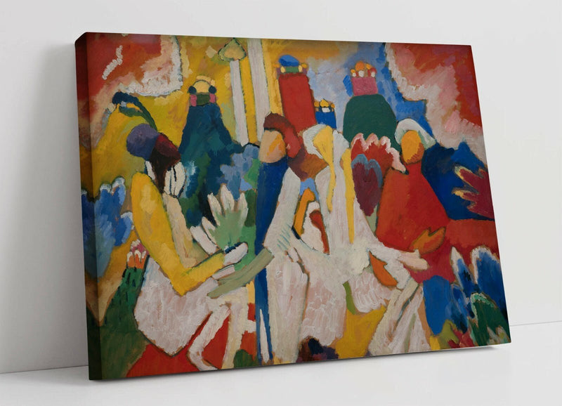 Canvas Wall Art Print - Abstract Red Blue Yellow Modern Wall Decor on Premium Canvas