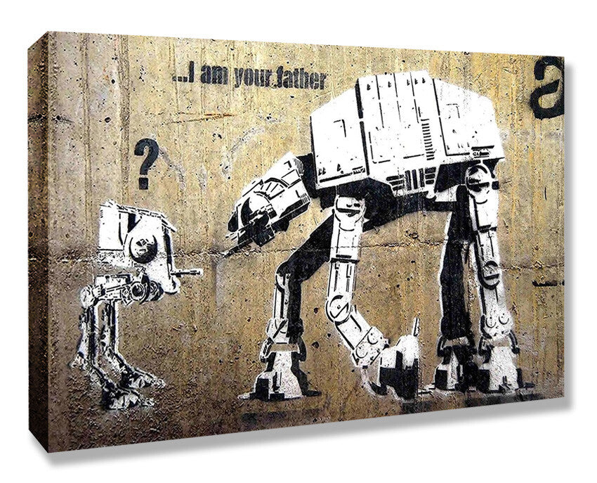 BANKSY CANVAS WALL ART PRINT ARTWORK STREET GRAFFITI - I AM YOUR FATHER