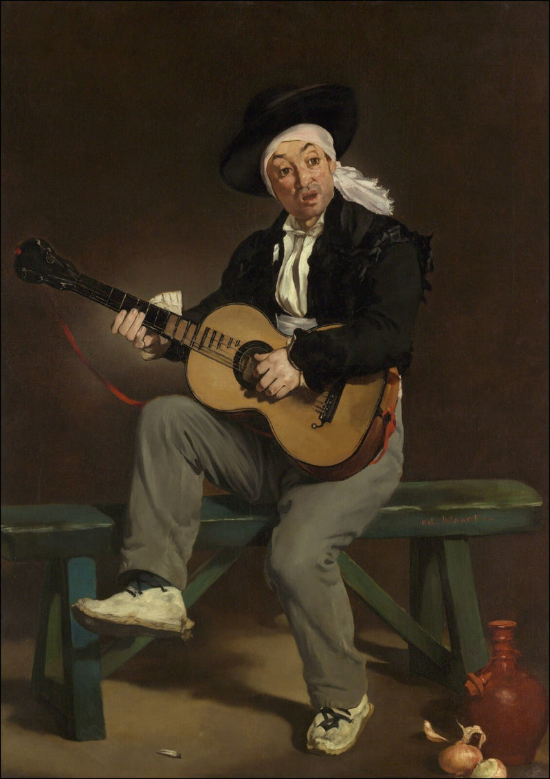Framed Art Poster – Edouard Manet Spanish Singer Painting | Handmade Woodgrain Frame