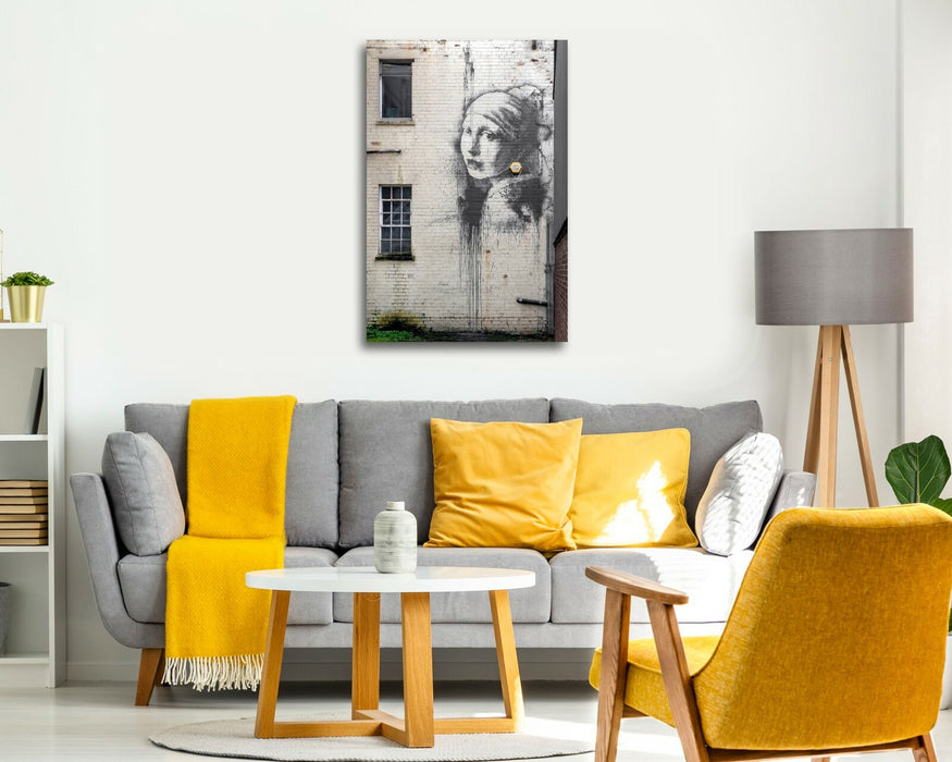 BANKSY CANVAS STREET WALL ART PRINT ARTWORK - The Girl with Pearl Earrings