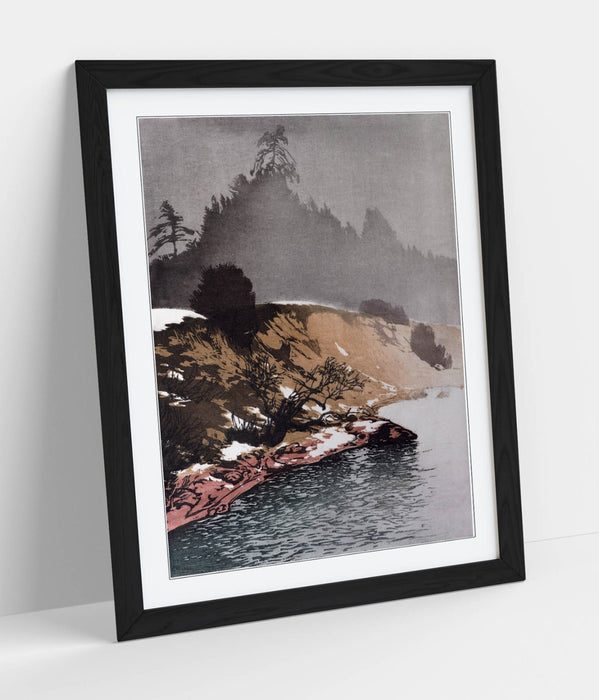 Framed Wall Art – Hans Frank Snow On The River | Handmade UK Print