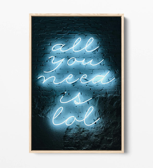 Float Effect Canvas Art – Neon Sign Graffiti Print | Premium Varnish Finish