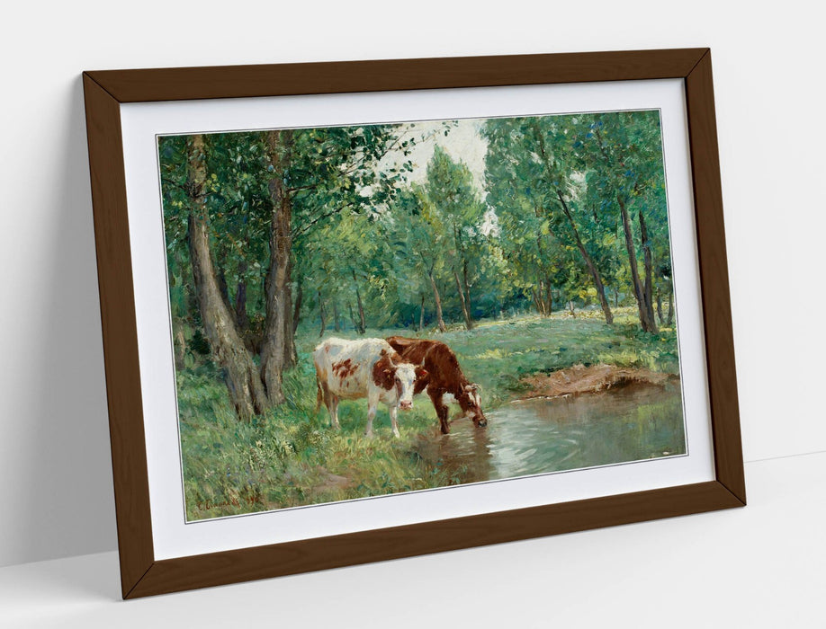 Framed Wall Art - Landscape Wall Art with Cows | Handmade UK Poster Print