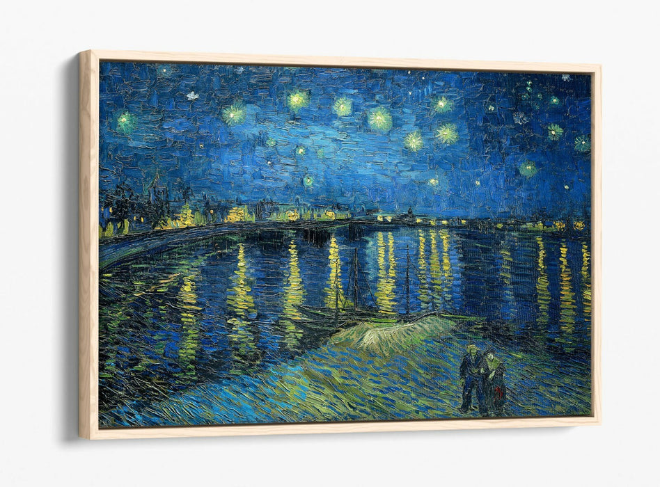 VAN GOGH STARRY NIGHT OVER THE RHONE -FLOAT EFFECT CANVAS WALL ART PIC PRINT-