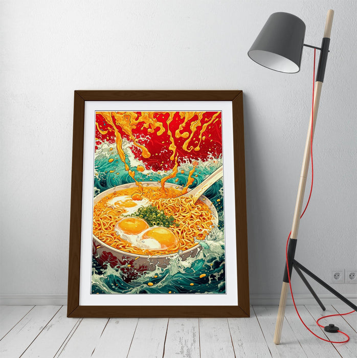 Ramen Wall Art – Framed Poster Print | Japanese Wall Decor | Contemporary Kitchen Art