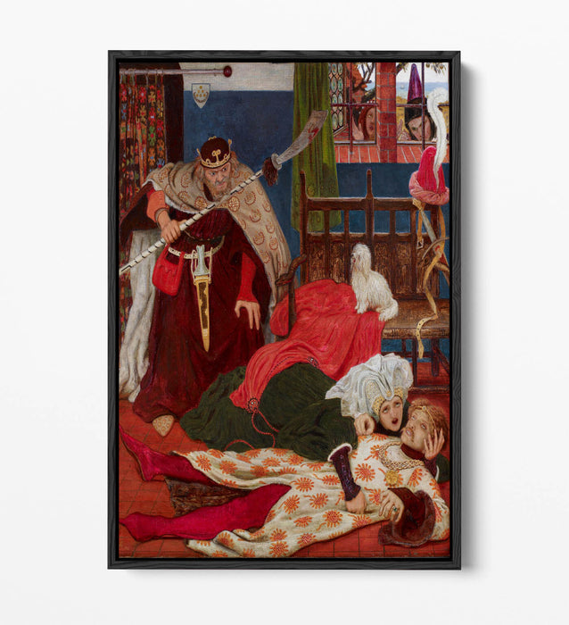 Canvas Wall Art – Ford Madox Brown Death of Sir Tristram | Float Effect Print