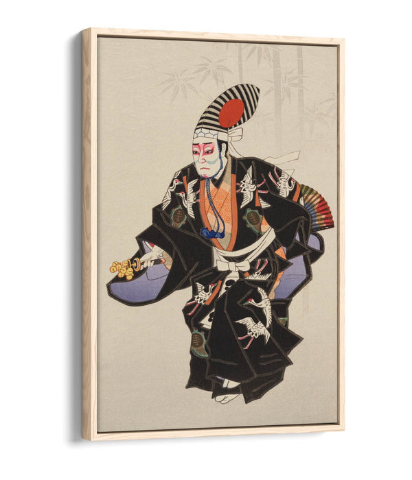 NATORI SHUNSEN, A SANBASO DANCER -FLOAT EFFECT CANVAS WALL ART PRINT