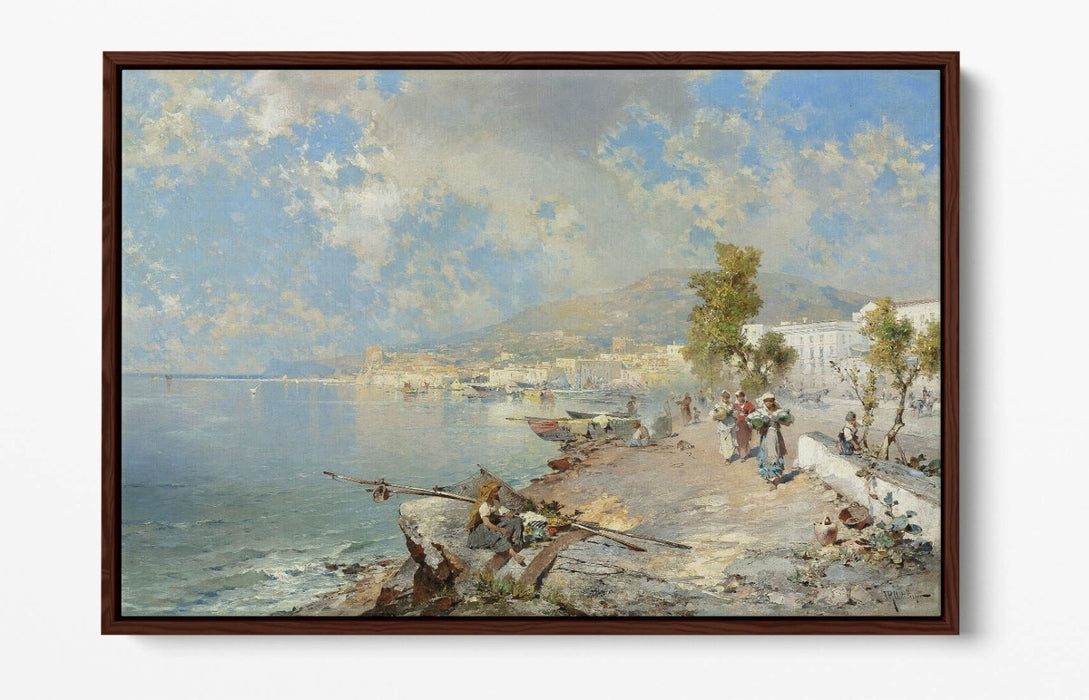 Float Effect Canvas Art – Naples Gulf Painting on Premium MDF Frame