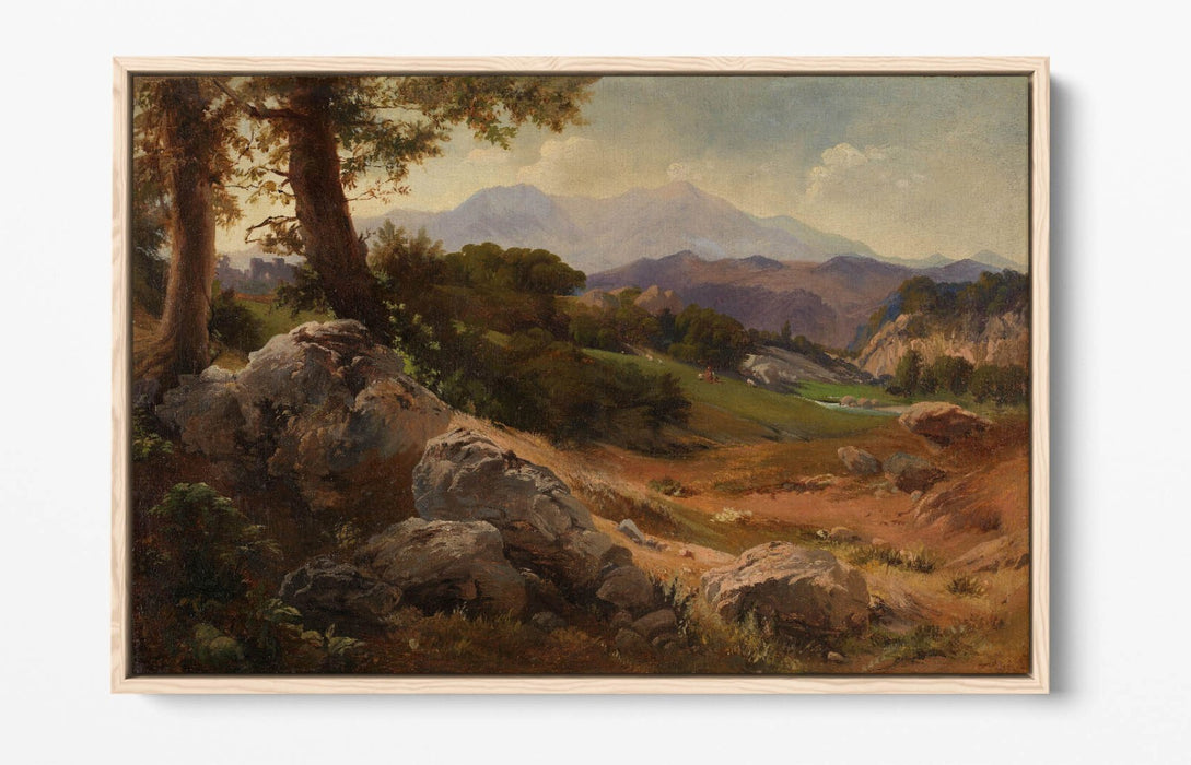 Mountain Landscape Canvas - Handmade UK Canvas Wall Art | Float Effect Frame