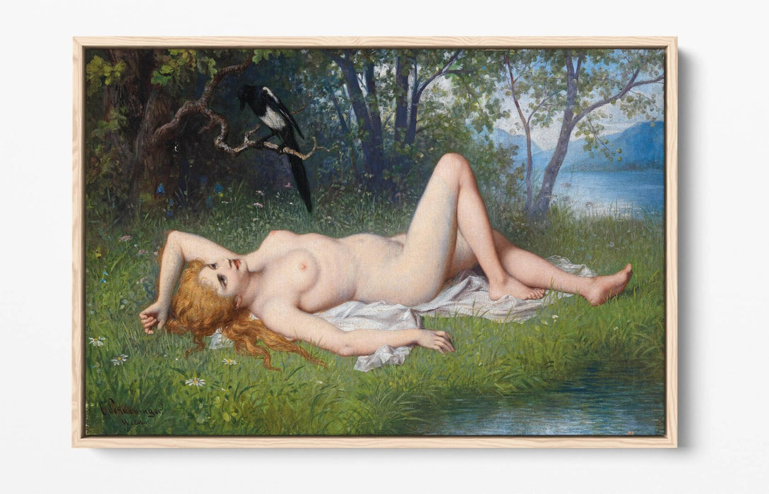 CARL SCHWENINGER, MAGPIE -FLOAT EFFECT CANVAS WALL ART PRINT